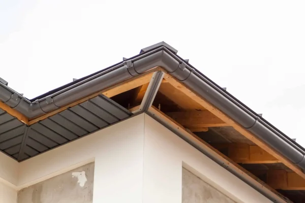 Emergency roof repair work in progress